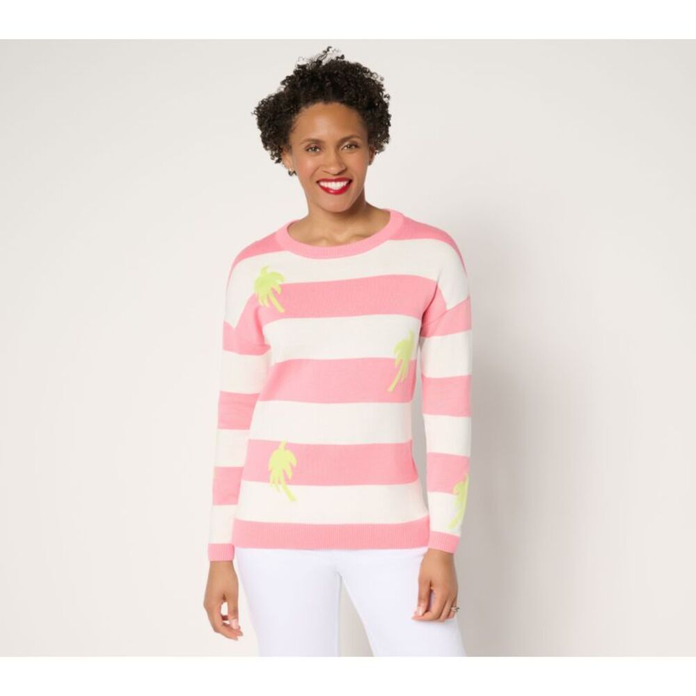 Belle by Kim Gravel Women's Top Plus Sz Sweater 2X Multi-colored A691746
